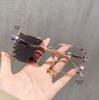 Women's Photochromic Glasses with Starry Sky Diamonds, Cross-Drilled Design, Ultra-Light Anti-Blue Light Frame