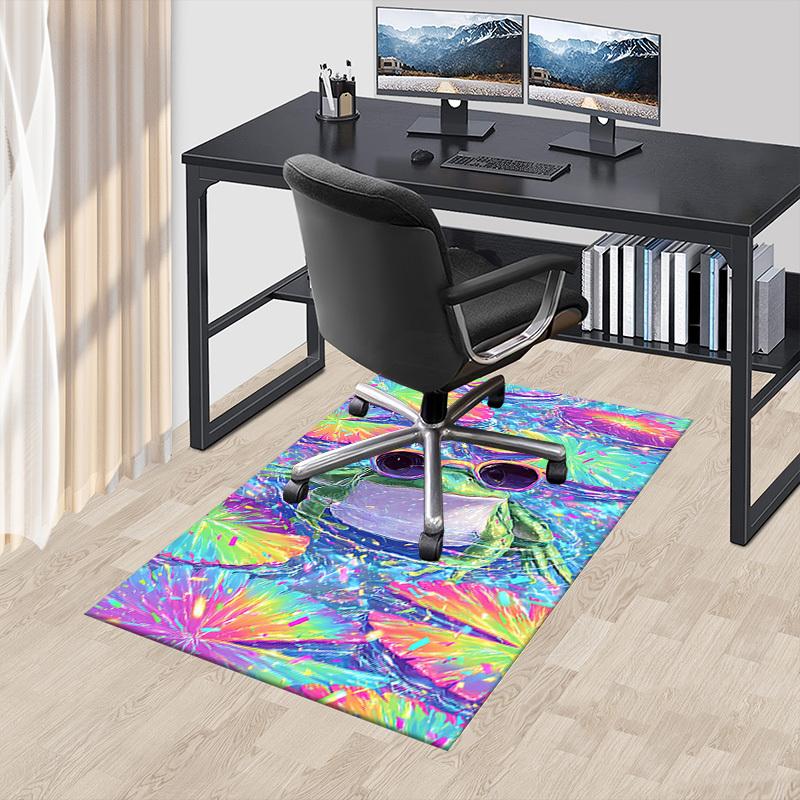 1PC frog sunglasses Extra Large Non Slip Floor carpet, Office, family, Studio   Large Area Rug Indoor Rugs, Bold Statement Piece