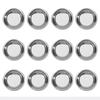 12PCS Stainless Steel Palette Color Mixer Metal Color Holder Simple Palette Bowls Trays Cups Supplies Painting Tools