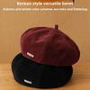 Suede Beret Cap With Adjustable Fit And Windproof Features For Casual Wear