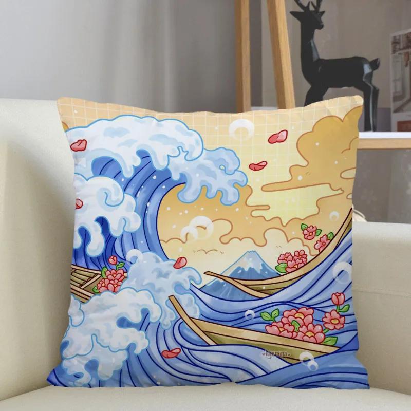Musife Japanese Style Illustration Pillowcase Sofa Decorative Cushion Cover Pillowcase Home Decor Drop Shipping 12.15