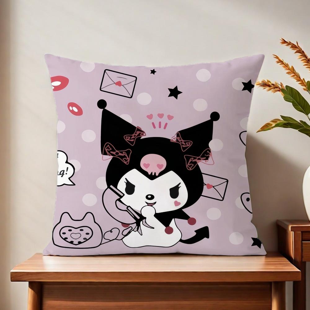 K-Kuromi-I Cute Cushion Cover For Pillow Printing Sofa Decoration Home Car Room Coffee Shop Office Nordic Simplicity