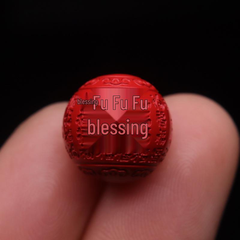 Genuine Water-Washed Cinnabar Beads for DIY Jewelry - Round Spacer Beads