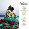 Indian retro style lunch break blanket flannel blanket digital printing gift blanket source