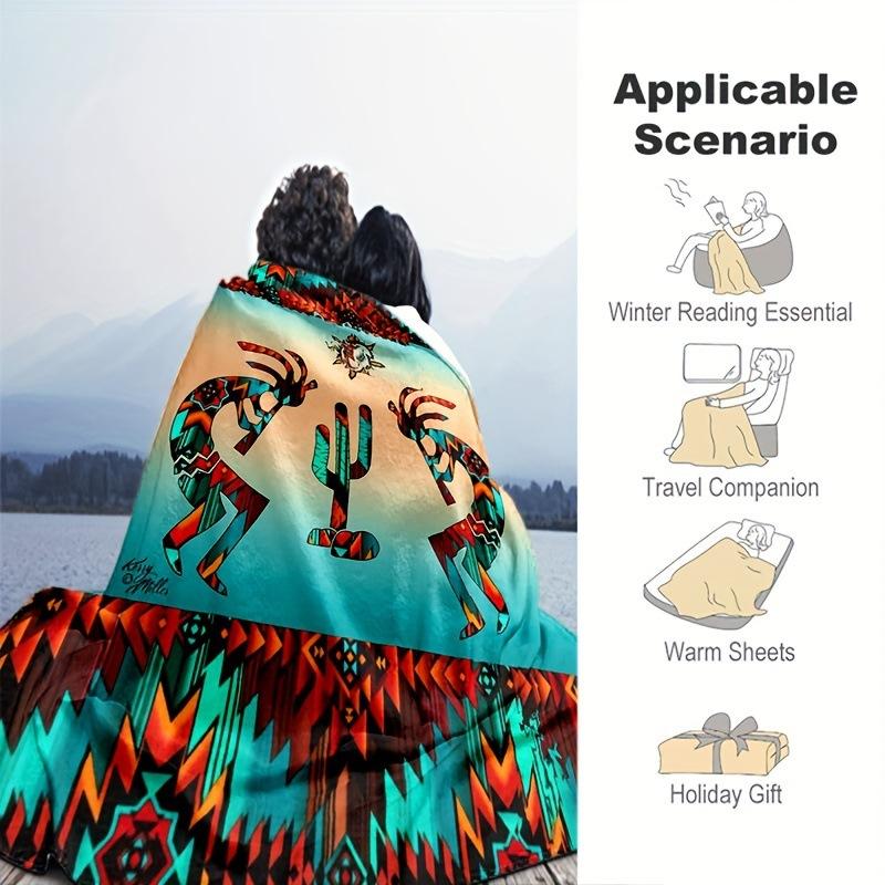 Indian retro style lunch break blanket flannel blanket digital printing gift blanket source