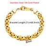 Newest 316L Stainless Steel Bracelet Men  Wristband 8mm Gold Silver Color Male Hand Chain Link Bracelet Hip Hop Jewelry