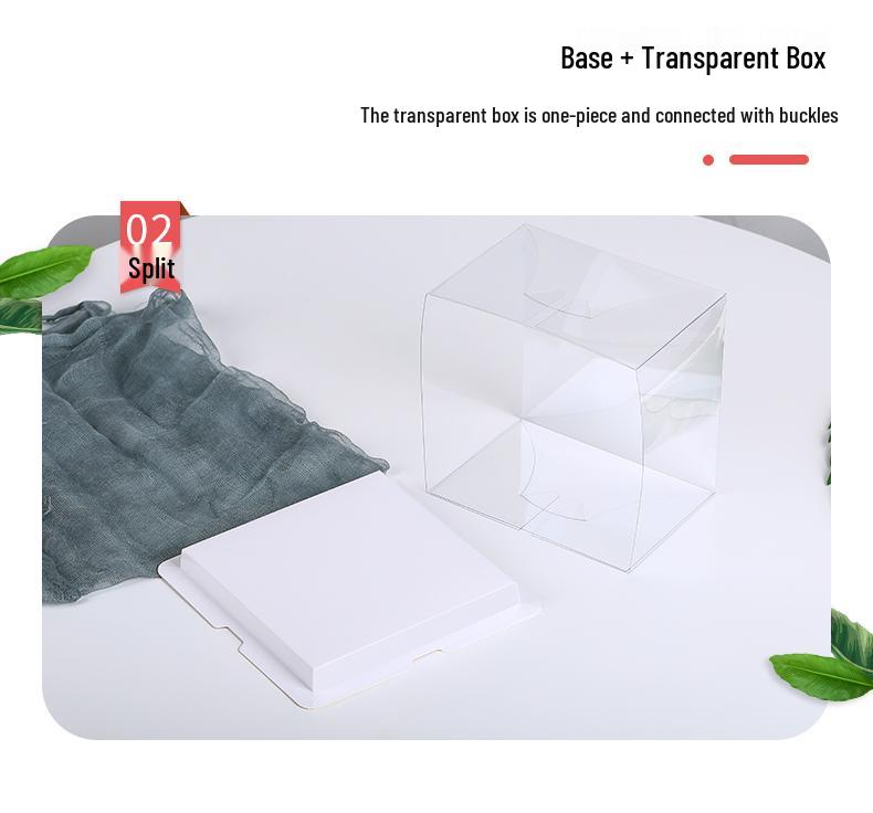 Klare doppellagige Geburtstagskuchenbox - Mehrere Größen: 4, 6, 8, 10, 12 Zoll