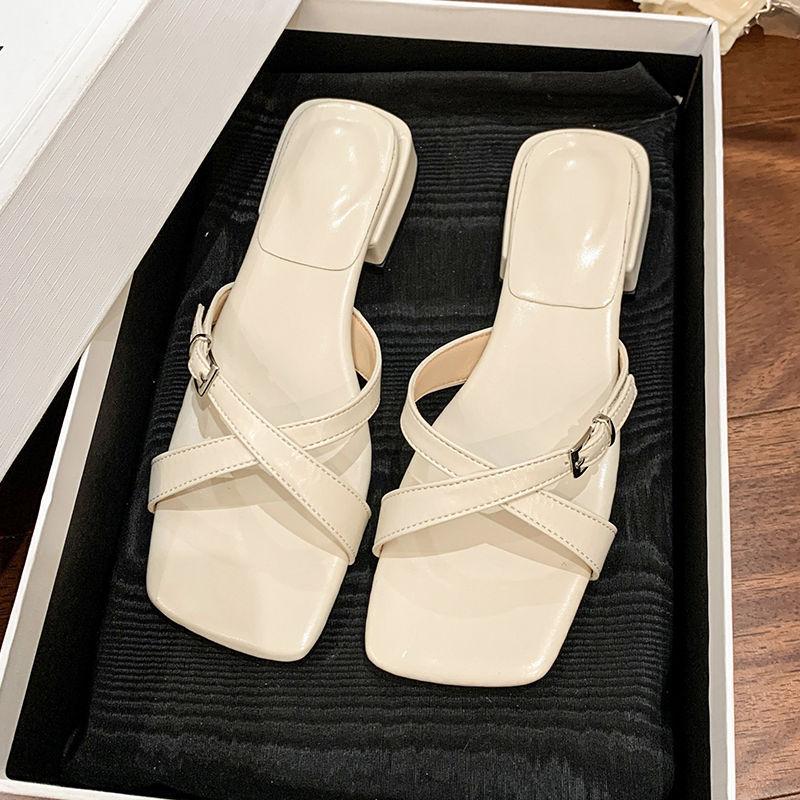 

Fashion Hot Selling 2025 High Heel Sandals Fairy Style Open Toe Strap Butterfly Knot Slippers Thin Heel Slip-On Shoes Ladies Footwear 35 бежевый