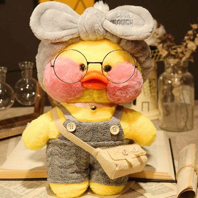 30cm Cute Plushie Lalafanfan Yellow Duck Stuffed Animals Soft Plush Toys For Girls Kids Kawaii Doll Birthday Christmas Gift 