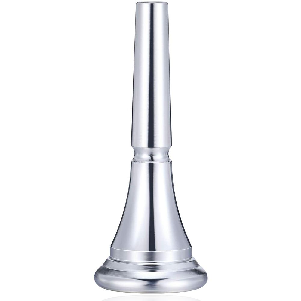 

Reusable Copper French Horn Mouthpiece Silver-plated Trumpet Mouthpieces for Brass Musical Practice Beginner серебряный