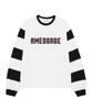 AMES-WORLDWIDE Striped Sleeve Ls Tee White