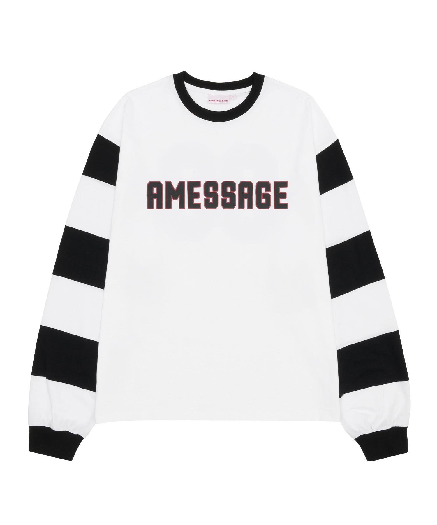Ames Worldwide Белая футболка с длинным рукавом в полоску White L