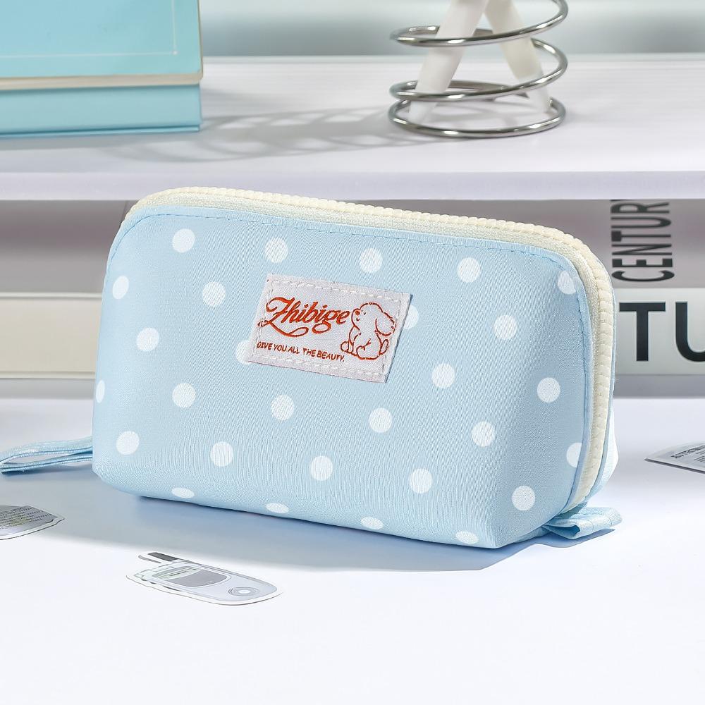 Polka Dot Dog Pattern Pen Bag Large Capacity Pencil Pouch INS Stationery Pouch Students