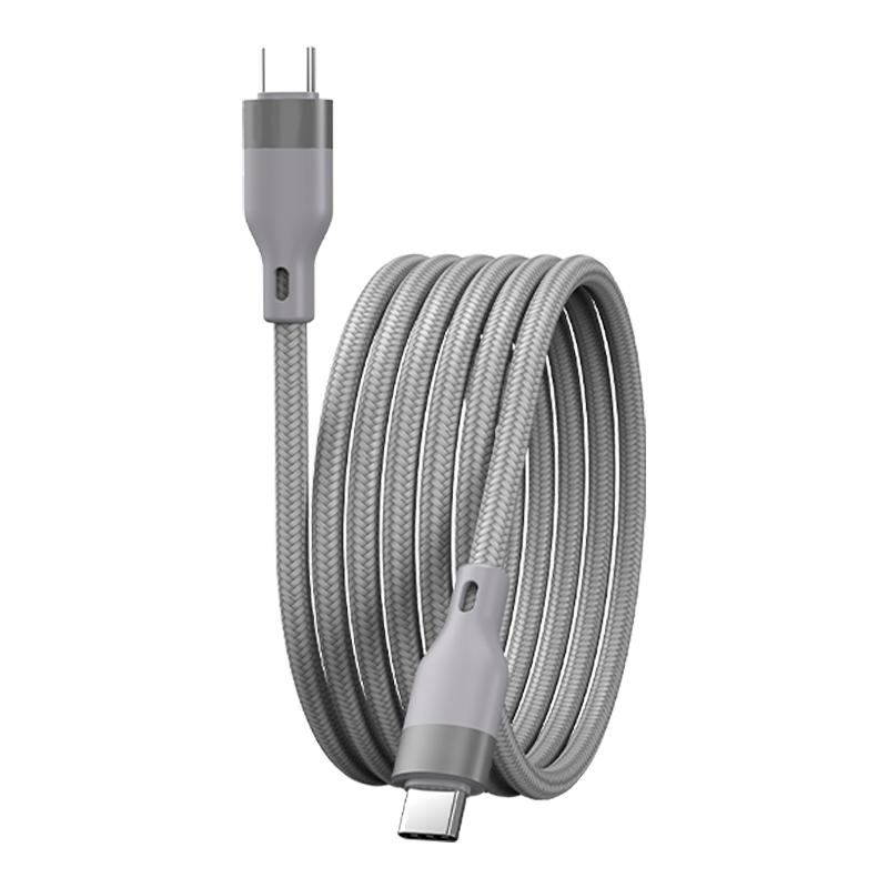Hot Selling 60W 240W 5A Fast Charging USB Type C Magnetic Suction Braid Nylon Cable for Mobile Phone