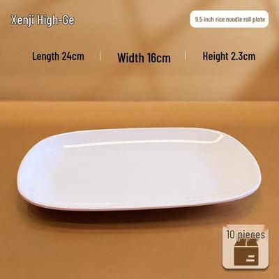 9.5-inch Melamine Rectangular Serving Plate (20-Pack)