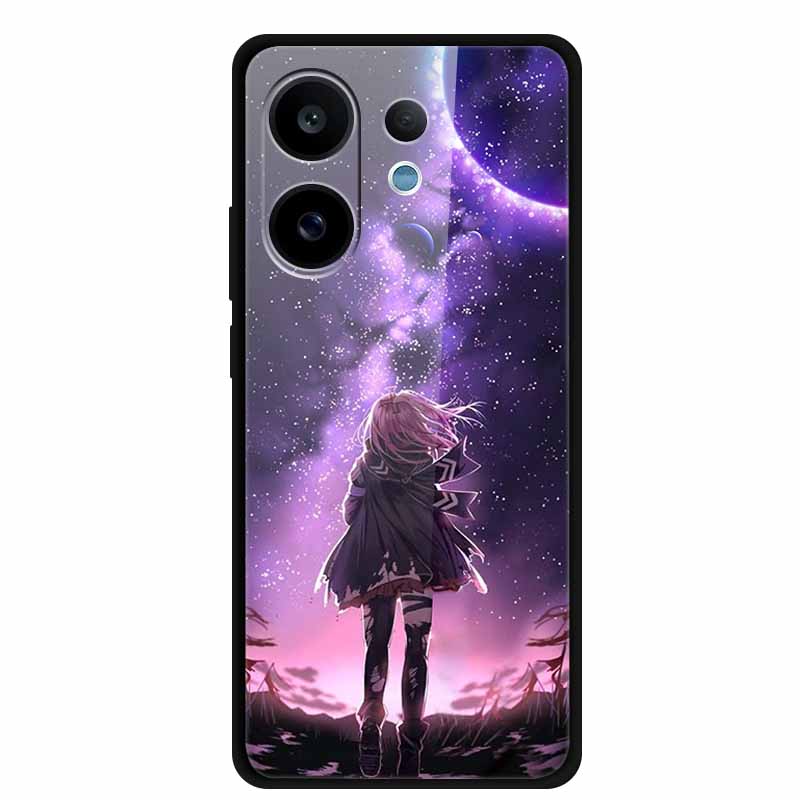 For Vivo V60 5G Glass Case Fashion Cool Animal Tempered Glass Back Cover Case For Vivo V 60 2025 Phone Cases 6.77" Fundas Coques
