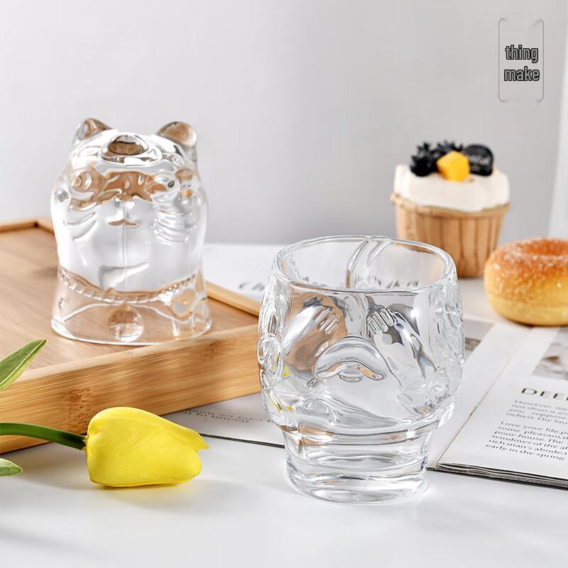 WuZuo Lucky Cat Glass Cups