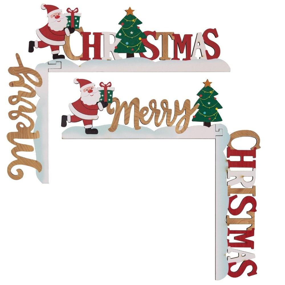 Colorful Christmas Letter Door Frame Hanging 2D Flat Design Table Ornament Table
