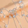 Multi Layer Rhinestones Bowknot Bikini Body Chain Chest Decoration For Women Bold Statement Jewelry Party Accessory