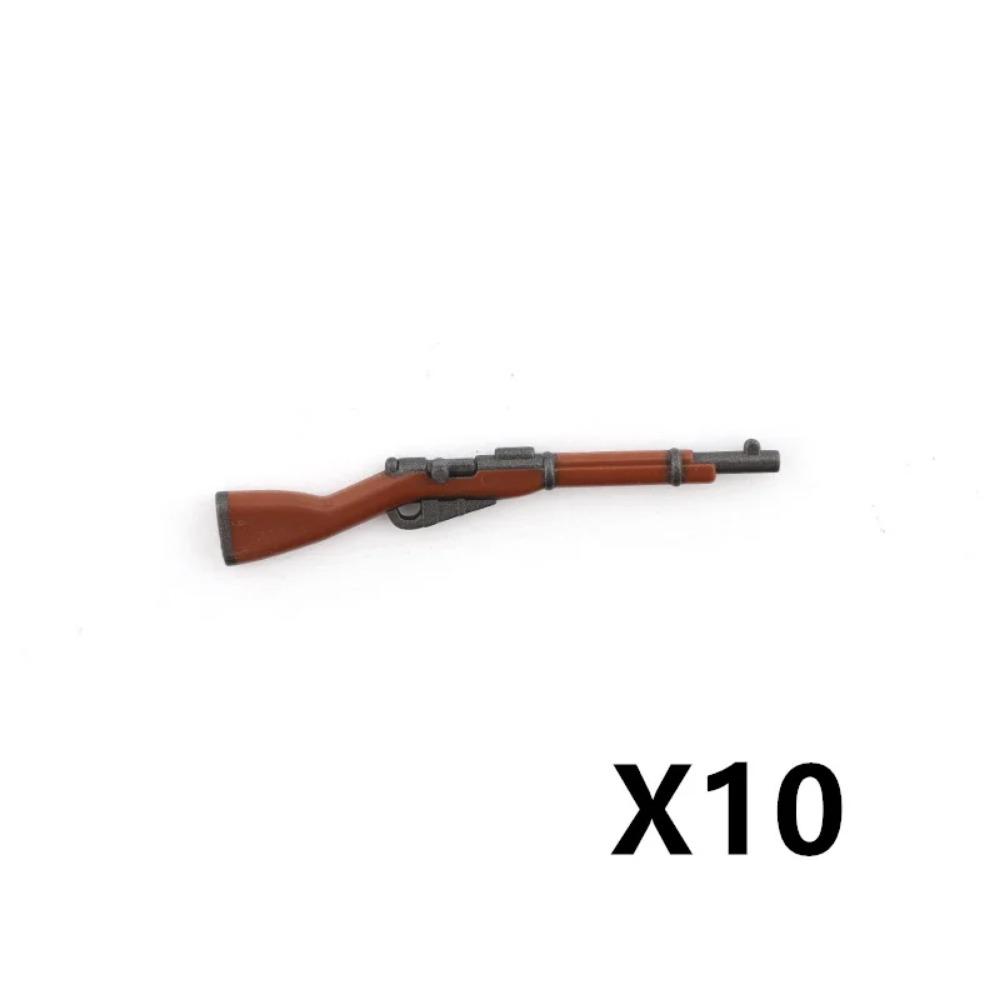 5/10 Zbraně vojáků z 2. světové války Stavebnice Dvoubarevný tisk Stroj Puška Samopal Odstřelovací pušky Vojenské příslušenství Kostky C238