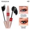 YANQINA Mascara lungo due in uno a doppio effetto, impermeabile, riccioli spessi naturali senza svenimento