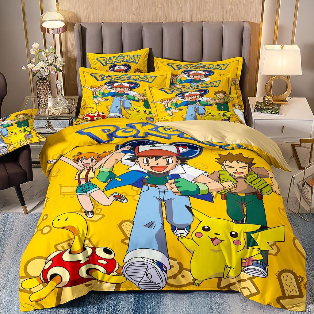3D Printed Quilt Cover Three-Piece Set Four-Piece Set Children'S Cartoon Duvet Cover
