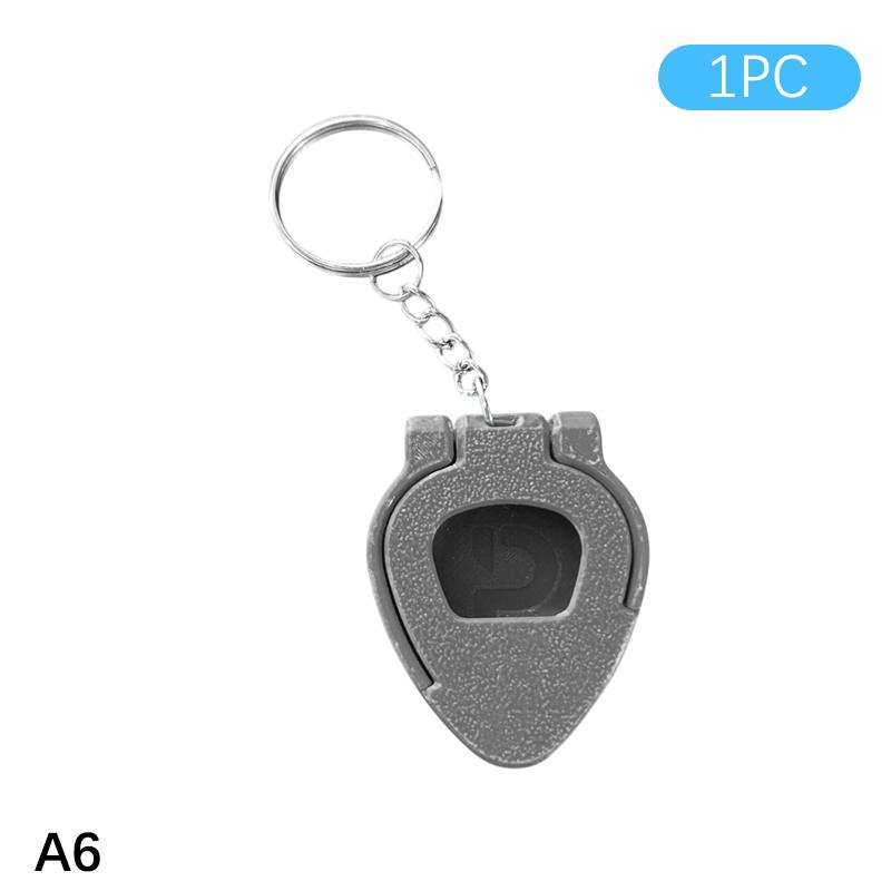 1/3 Piezas Estuche Portapúas de Guitarra con Llavero Portátil Elegante Caja de Almacenamiento de Plástico Regalo para Guitarristas Amantes de la Música Accesorios para el Hogar