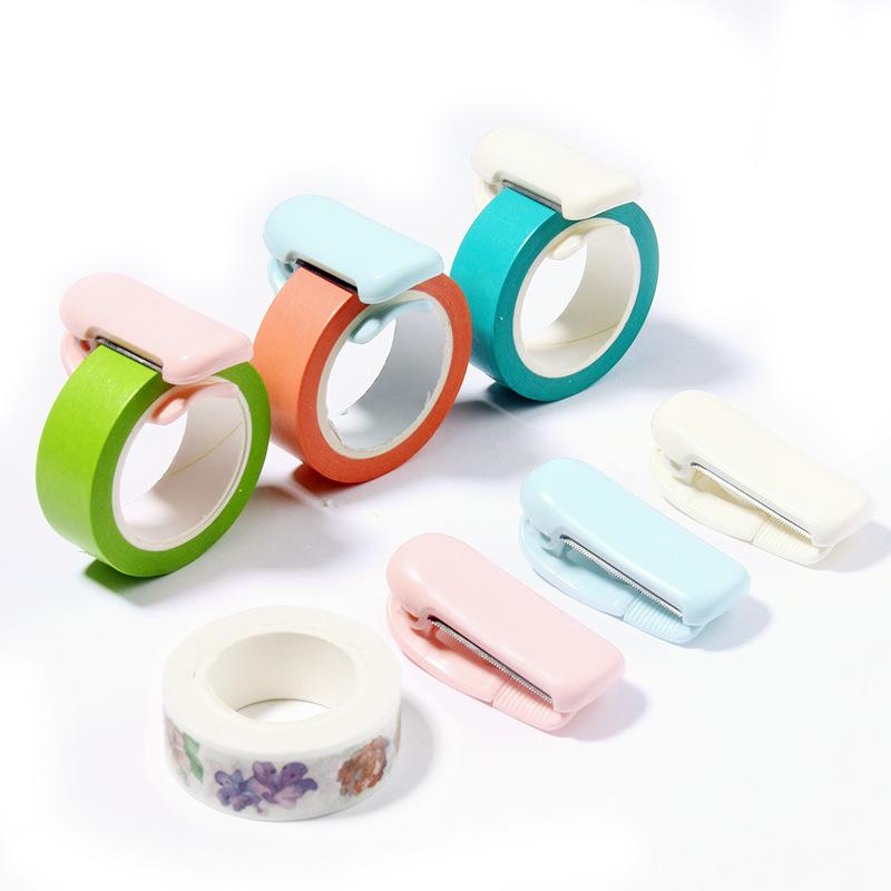 Macaron Color Mini Tape Cutter, Portable Washi Tape Dispenser & Cutter with Stainless Blade (48mm)