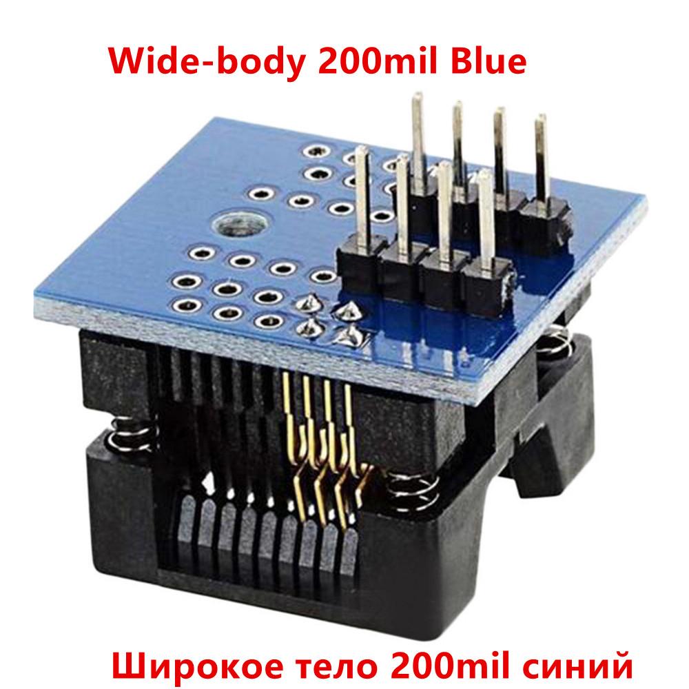 MSOP8 to DIP8 Wide-body Narrow-body Seat Wide 150mil 200mil Programmer Adapter SOIC8 to DIP8 IC Socket Blue Green