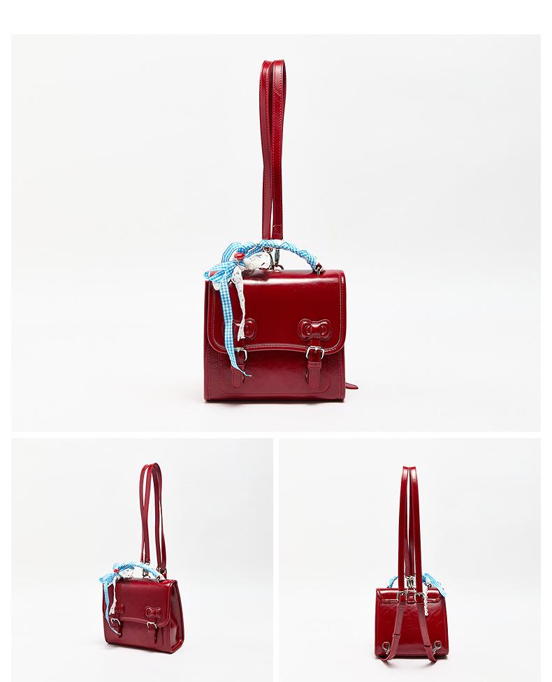 2025 New Autumn Women's Preppy Backpack: Versatile, High-End, Sweet Small Square Handbag