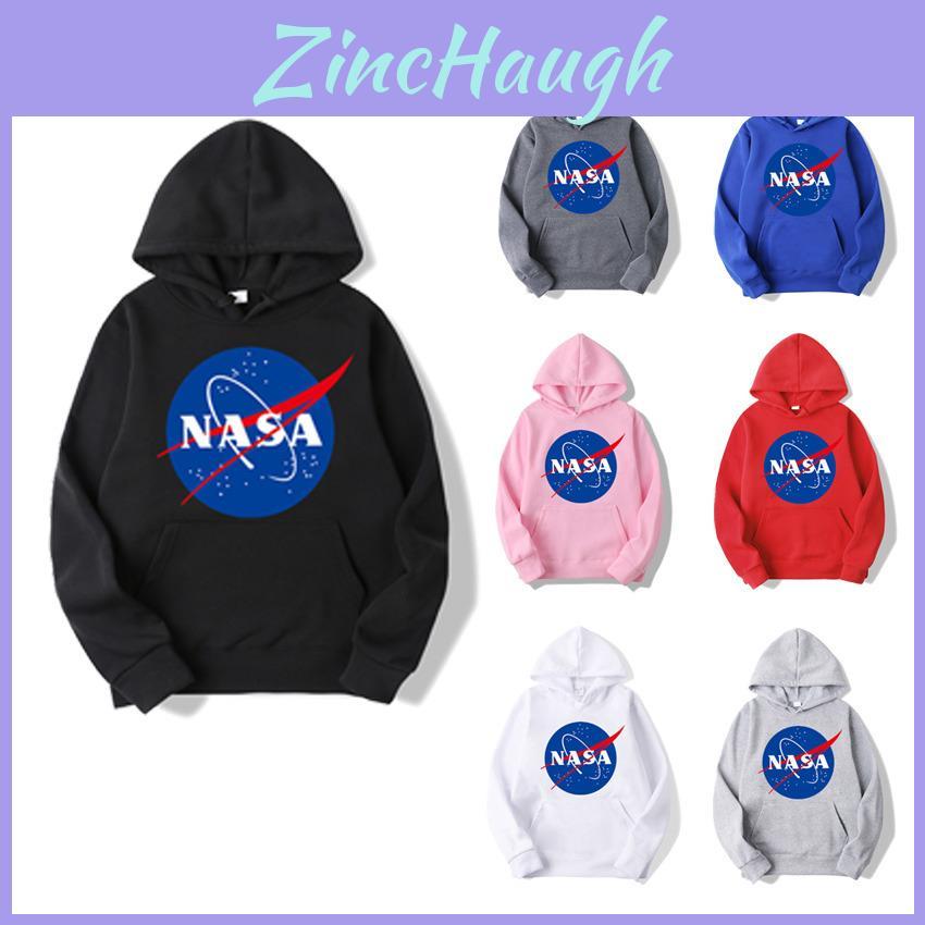Stylish Nasa Hoodie Pullover Tops Unisex Hip-hop Skateboard Sweatshirts For Everyday Wear