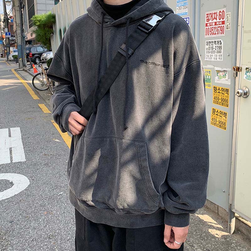 

Сплошной цвет с капюшоном плюс бархатный свитер 2021 весна и осень новое мужское свободное пальто с капюшоном M
