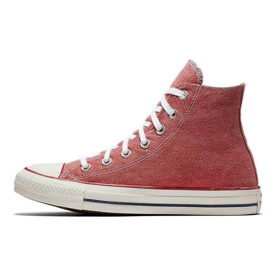 Converse Chuck Taylor All Star Stone Wash High Top Casual Comfortable Canvas Shoes Women Sneakers Red 159538C