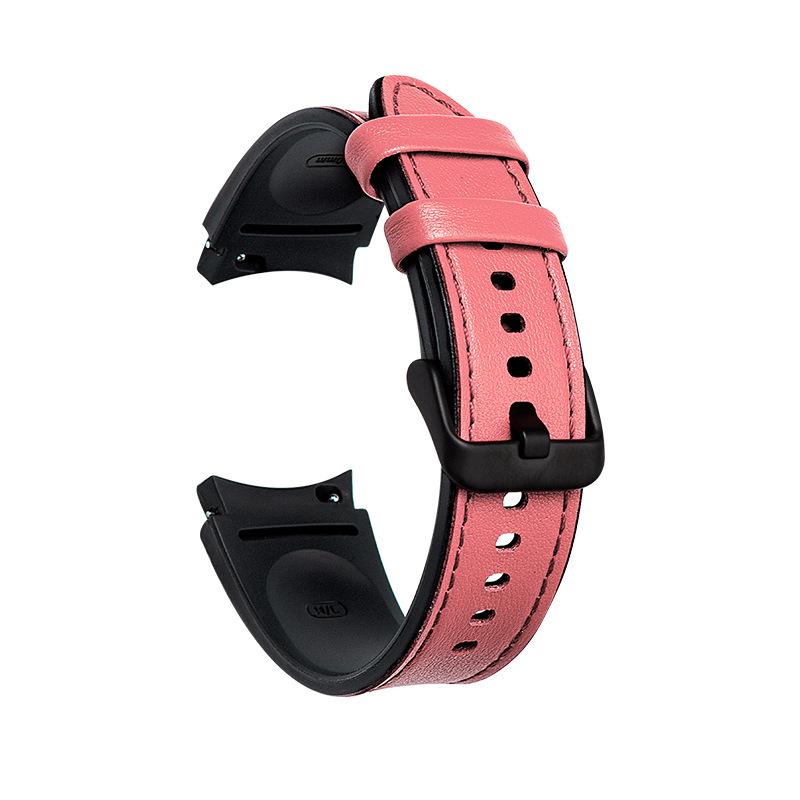 Silikonový kožený řemínek pro Samsung Galaxy Watch 7/6/5/4 Watch Classic Chytré hodinky Řemínky