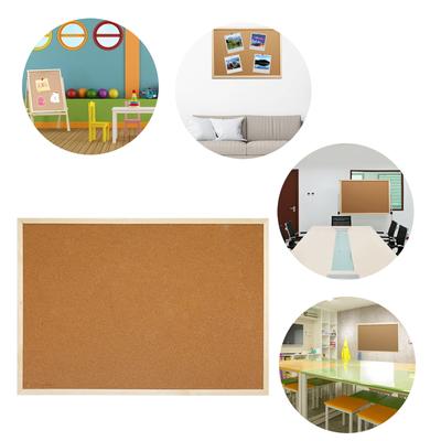 Double-Sided Corkboard with Wooden Frame Great for Displaying Artwork, Memos Kindergarten Photo Wall-Hanging Display