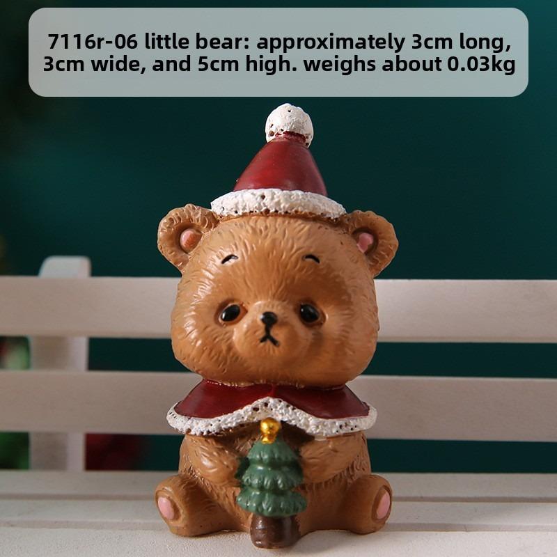 Creative Christmas Family Resin Decorative Piece - Cartoon Dolls for Children's Room Desktop Christmas Santa Christmas Decoration Item