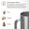 Ember Temperature Control Smart Mugs, 2 10oz Silver, 1.5 Hour Battery Life, App-Controlled Heated Coffee Mugs - Improved Design