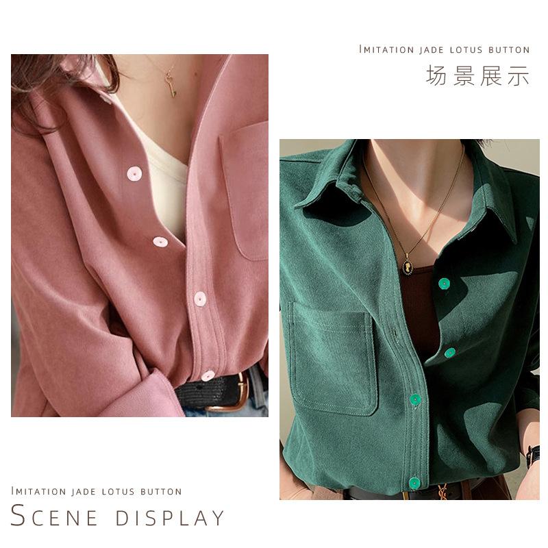 Resin Pearlescent Metal Shirt Buttons Color Buttons Clothes Shirt Decorative Buttons