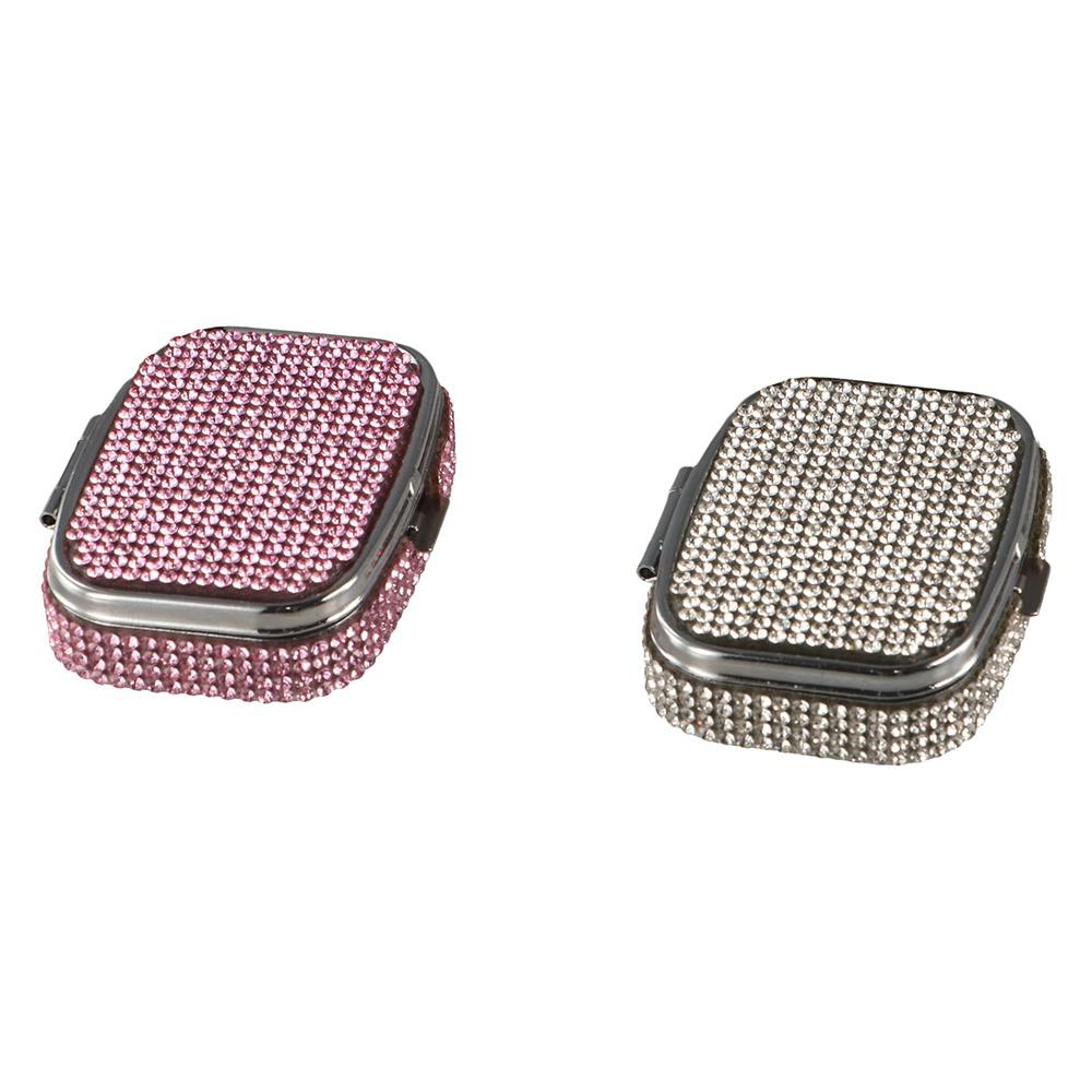 Cute Mini Pill Case Waterproof Sealed Organizer Rhinestone-encrusted Jewelry Box  Travel
