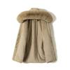 New Down Cotton Jacket for Women Mid-length Thickened Winter Outdoor Park Overcoat Coat