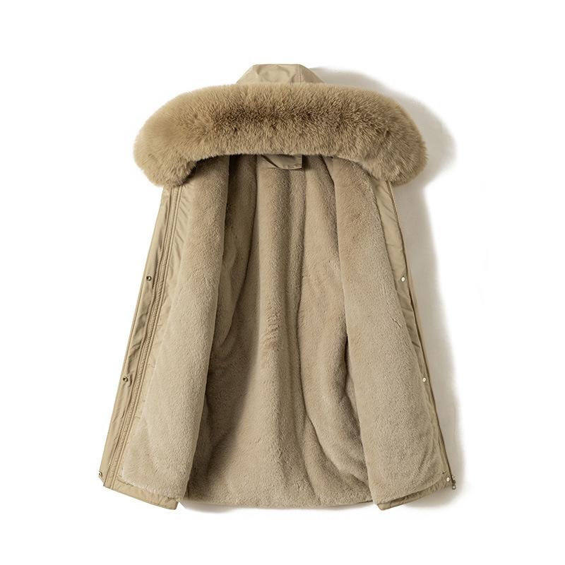 New Down Cotton Jacket for Women Mid-length Thickened Winter Outdoor Park Overcoat Coat