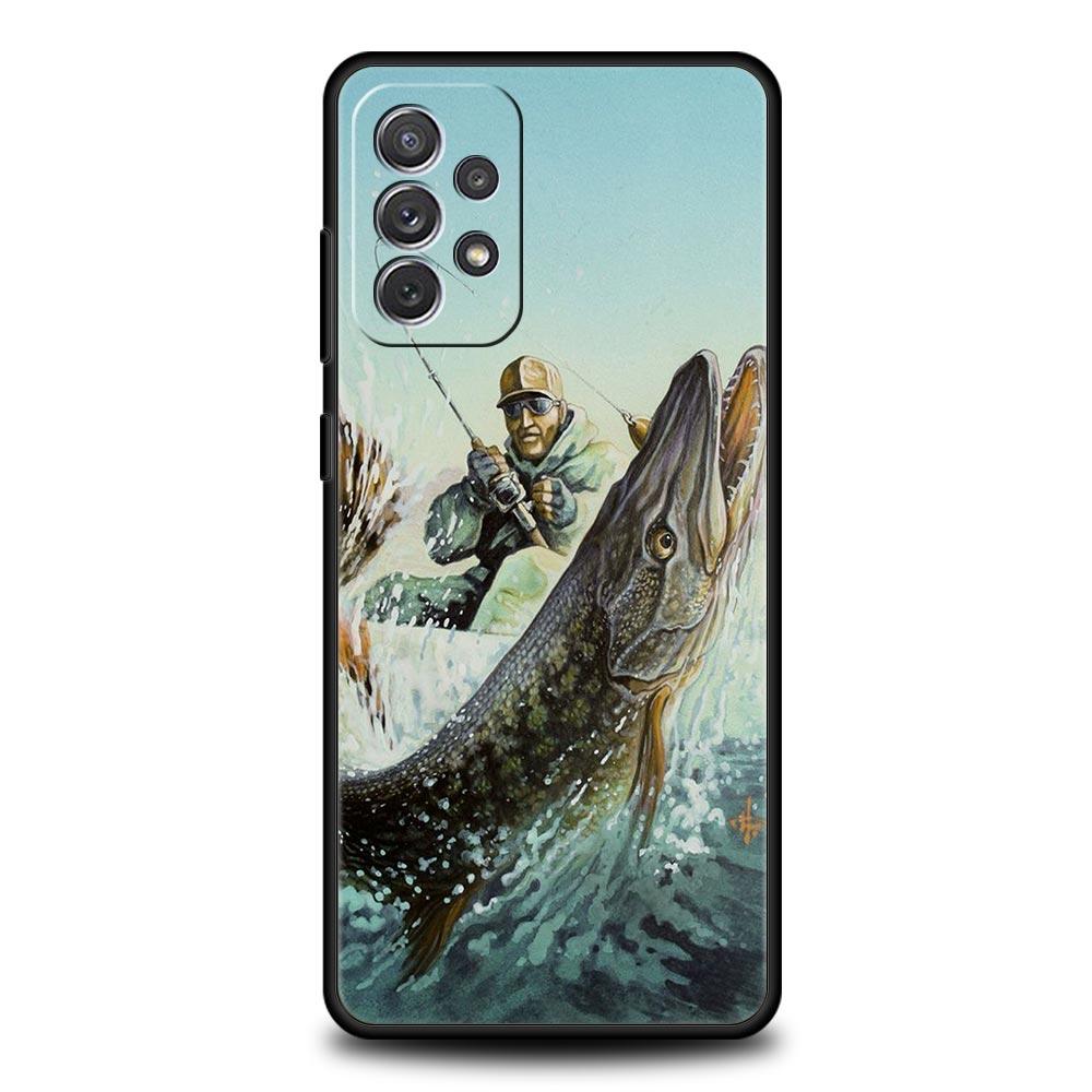 

Hunting Fishing Man Phone Case for Samsung Galaxy A55 A35 A17 A07 A15 A13 A25 A51 A71 A72 A73 A32 A52 A52S A41 5G Soft TPU Shell Samsung A25