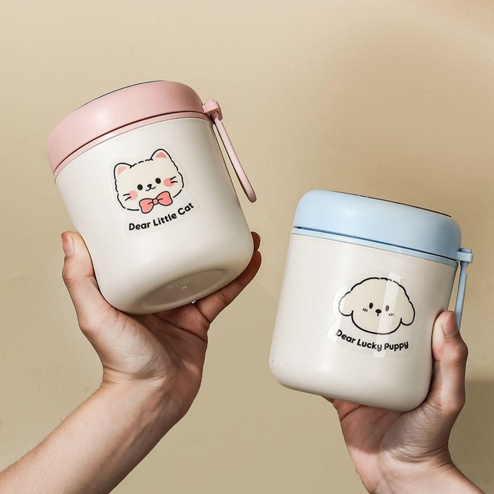 530ml Thermal Breakfast Cup Stainless Steel Vacuum Soup Cup Sealed Lunch Box  Student Life