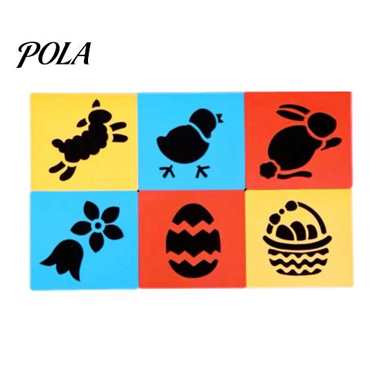Plantilla de Plástico PP 6 Piezas Plantillas de Plantilla de Pintura, 5.5x5.9 Pulgadas Lavables Reutilizables Duraderas para Bricolaje Plantillas de Arte para Pintar para Madera Papel Tela, Hogar