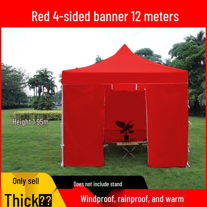 Transparent Tent Side Panel: Windproof & Waterproof Outdoor Canopy Enclosure with Thick Fabric and Durable Edging