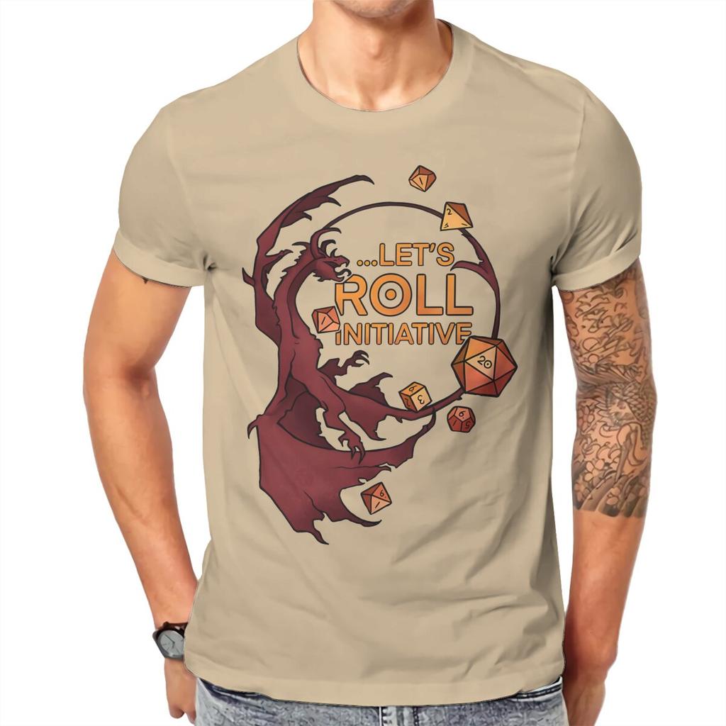 DND Roll For Initiative T Shirt Unisex Tees Summer Clothing Cotton ONeck TShirt