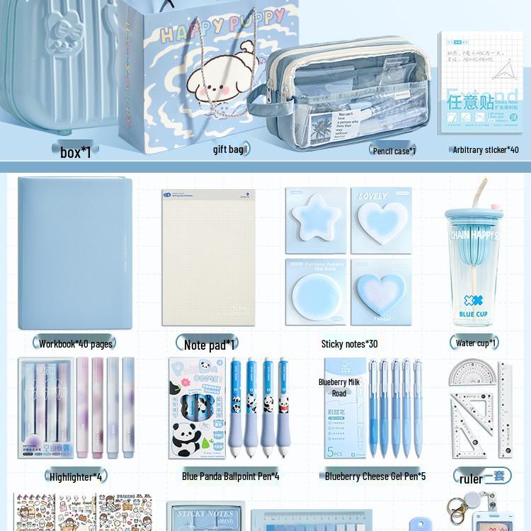 Back To School Stationery Gift Box for Girls - Perfect for Elementary & Junior High