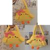 Small Plush Yellow Duck Handbag With Ruffled Bow For Daily Fashion And Casual Use