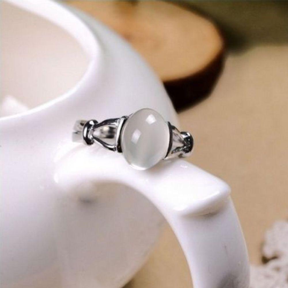 Glamour Steel Gift Engagement Ring With Bright Stone Silver Plated Fashion Jewelry