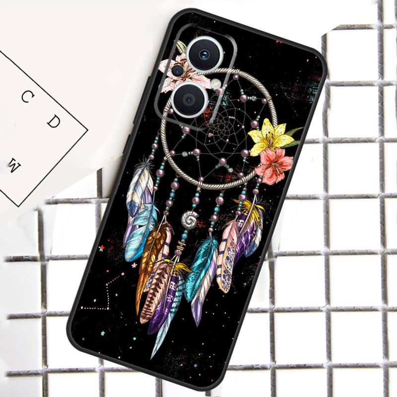 Retro Feather Dreamcatcher Phone Case For OPPO Reno 8T 7 8 Lite 14F 14 13 12 11 F 10 Pro OPPO Find X8 X6 X5 X9 Pro Cover